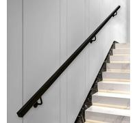 Mains courantes de 1pi - 20pi pour escalier｜Rampe d'escalier murale | Mains courantes de rampe d'escalier en métal pour intérieures | Tige de support de barre d'appui en fer forgé(60cm)