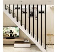 Mains Courantes De 30/60/90/120/150 CM For Escalier Intérieur Extérieur, Garde-corps En Tube D'acier Galvanisé Industriel Antidérapant, Facile À Installer(1.6ft/50cm)