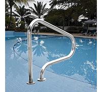 Mains courantes de Piscine pour entrées, Rampe ;escalier en Acier Inoxydable brossé pour Piscine rampes de sécurité pour Piscine à Montage Facile, Rampe ;échelle de Piscine antirouille argentée