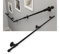 Mains courantes de rampe d'escalier, kit de Garde-corps murale Support Barre d'appui en tube Intérieur Extérieur Conception de tuyau en fer forgé en métal noir mat, support 200kg ( Size : 120cm )