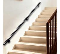 Mains courantes d'escalier pour murs - Kit complet, rampe d'escalier de 30 cm à 600 cm pour marches intérieures et extérieures, barre d'appui, main courante d'escalier à fixation murale(540cm)