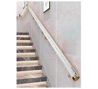 Mains courantes d'escalier transparentes, main courante murale avec supports dorés, rampe en acrylique, barre d'appui de sécurité for rampe d'escalier(30cm/11.8in/1ft)