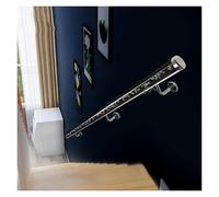 Mains courantes, Mains Courantes D'escalier En Acrylique Transparent Avec Raccords, Rampe D'escalier Transparente À Montage Mural Intérieur, Antidérapante(Silver End Caps,5.6m(18.4ft))