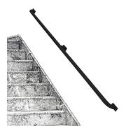 Mains courantes Noires pour escalier, kit de Support de Barre d'appui en métal pour Montage Mural intérieur et extérieur, Rampe d'escalier pour Enfants âgés handicapés (Size : 120cm)