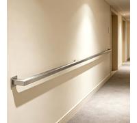 Mains Courantes Pour Couloir, Main Courante En Acier Inoxydable Avec Supports, Kit De Support De Rampe Pour Escaliers Extérieurs/intérieurs(30-600 CM)(2.5m)