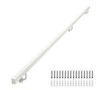Mains courantes pour escaliers｜Kit de rails de rampe en fer industriel | Supports de garde-corps d'escalier en métal，Support mural main courante de sécurité pour intérieur et extérieur(90cm)