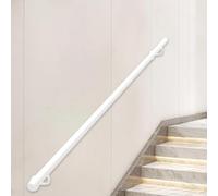 Mains courantes pour escaliers, rampe d'escalier moderne pour main courante murale intérieure et extérieure, rampe d'escalier en fer galvanisé antidérapant pour villa loft couloir(280cm)