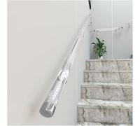 Mains courantes, Rails D'escalier En Acrylique Transparent Avec Supports Argentés/dorés, Kit De Support De Garde-corps Mural Antidérapant, Main Courante En Cristal(1.8m/5.9ft)