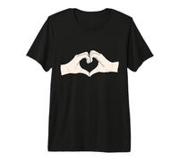 Mains Faisant Un cœur en Forme de cœur pour la Saint Valentin T-Shirt Haut de Gamme