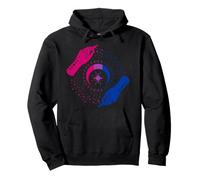 Mains Mystiques Bi avec Lune et Magie Céleste Sweat à Capuche