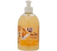 Mains nourries et protégées au quotidien avec CARREFOUR SOFT Savon Liquide Mains Lait Et Miel, Flacon Pompe 500mL - Lot de 4