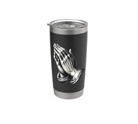 Mains priant à Dieu Religion chrétienne Foi Gobelet isotherme en acier inoxydable double paroi