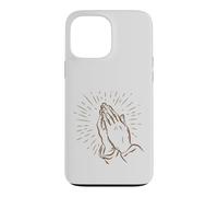 Mains priantes - Foi chrétienne et prière - Art de Ligne Coque pour iPhone 13 Pro Max