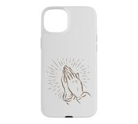 Mains priantes - Foi chrétienne et prière - Art de Ligne Coque pour iPhone 15 Plus