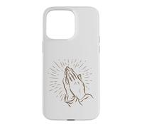 Mains priantes - Foi chrétienne et prière - Art de Ligne Coque pour iPhone 15 Pro Max