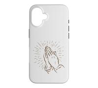 Mains priantes - Foi chrétienne et prière - Art de Ligne Coque pour iPhone 16
