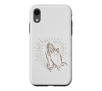 Mains priantes - Foi chrétienne et prière - Art de Ligne Coque pour iPhone XR