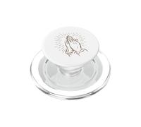 Mains priantes - Foi chrétienne et prière - Art de Ligne PopSockets PopGrip pour MagSafe