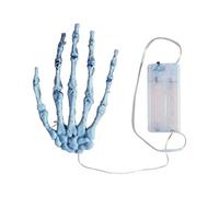 Mains squelettes d'Halloween - Crâne terreur - Accessoires à main - Décoration gothique effrayante à LED pour Halloween, maison, pelouse, cour, extérieur, intérieur, mur, cimetière