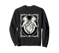 Mains Tenant Un cœur Anatomique Gothique Baroque Ligne Art Style Sweatshirt