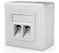maintec Prise réseau CAT8.1 CAT8 encastrée 40 Gbit/s Ethernet LAN UAE 2 x RJ45 Keystone