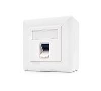 maintec Simplex SC-UPC/SC-UPC Keystone - Boîte de jonction à fibre optique - Montage en saillie - Convient pour FTTH - Blanc