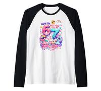 Maintenant J'Ai 6 Ans L'année Prochaine j'aurai 7 Ans Colorful Pony 67 Meme Birthday Manche Raglan