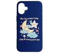 Maintenant, Je m'allonge à Sleep Prayer Cute Catholic Coque pour iPhone 16 Plus