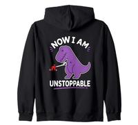 Maintenant, Je suis Unstoppable Purple T. Rex Funny Sweat à Capuche