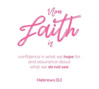 maintenant la foi est la confiance en ce qu'on espère Stickers muraux 54.6x63.4cm Embellissement mural Rose