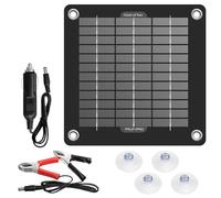 Mainteneur de Batterie de Voiture 10W 12V, Chargeur de Batterie Solaire, Chargeur d'entretien Solaire Portable pour Automobile, Moto, Bateau, Voiture