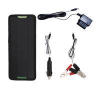 Mainteneur De Batterie Solaire - Unité De Panneau De Charge 5 W, Module De Kit D'alimentation 12 V, Ensemble Résistant Aux Intempéries | Système De Charge D'énergie Solaire, Dispositif De Panneau D'en