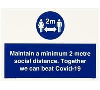 Maintenir une distance minimum de 2 mètres. Together we can beat Covid-19