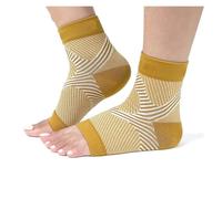Maintien Cheville 1 paire de chaussettes compression for chevillères sport, manchons for fasciite plantaire, soutien du pied et la voûte . Soulagement douleur au talon tendinite d'Achille(Brown,S-M)