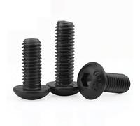 Maintient les choses fermement - Lot de 10/20/30/60 vis à tête hexagonale M2,5 M3 M4 M5 M6 M8 M10 - Bouton noir - Vis à six pans creux - Convient pour de nombreux endroits (4 mm, M4 (30 pièces)