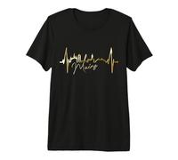 Mainz Skyline Battement de Cœur Allemagne J'aime Mayence T-Shirt Haut de Gamme