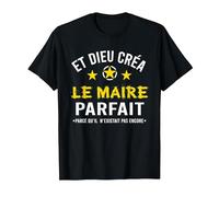 Maire Cadeau drôle Homme Ville T-Shirt, Homme, Noir, 4XL