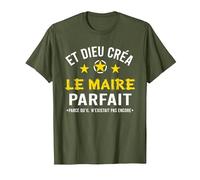 Maire Cadeau drôle Homme Ville T-Shirt, Homme, Olive, XL