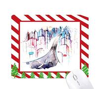 mairie highway lampadaire aquarelle tapis de souris canne de noël du tapis.