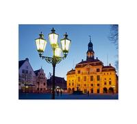 Mairie, Lüneburg，1000 Pièces Puzzle pour Adultes Enfants Adolescents, Intelligence Soulagement du Stress Divertissement Bois Jouets Bricolage Anniversaire（75x50cm）-AU19