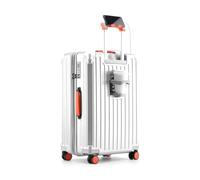 MaiRui Valise avec poignée Extensible Large, boîte, Bagage PC de 20 Pouces, résistant aux Rayures, Rotatif à 360 degrés,Argent,28in