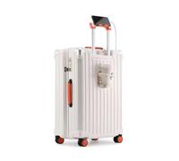 MaiRui Valise avec poignée Extensible Large, boîte, Bagage PC de 20 Pouces, résistant aux Rayures, Rotatif à 360 degrés,Blanc,28in