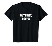 mais d'abord, Le café T-Shirt, Enfant, Noir, 4 Ans