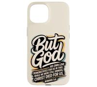 mais Dieu, Alors Que Nous étions Encore pécheurs, Christ est Mort (Romains 5:8) Coque pour iPhone 15