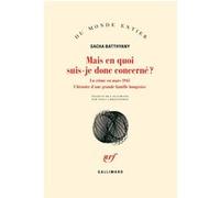 Mais en quoi suis-je donc concerné ? Sacha Batthyány (Auteur), Niels Christopher (Traduction)