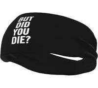 mais ES-tu Mort ? Bandeau Unisexe antidérapant Anti-Transpiration pour Le Sport, la Course à Pied, Le vélo et Le Yoga.