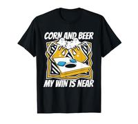 Maïs et bière Ma Victoire est près des Planches de Jeu Bean Bag Cornhole T-Shirt Graphique avec Valeur