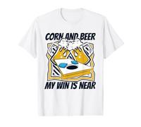 Maïs et bière Ma Victoire est près des Planches de Jeu Bean Bag Cornhole T-Shirt Graphique avec Valeur
