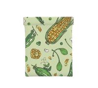 Maïs Pois Gousses Haricots Câpres, Sac de Rangement pour Femmes, Portefeuille supérieur à Presser, Petit Porte-Monnaie, Pochette de Changement