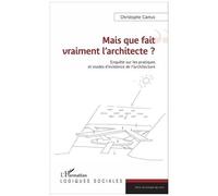 Mais Que Fait Vraiment L'architecte ? - Enquête Sur Les Pratiques Et Modes D'existence De L'architecture